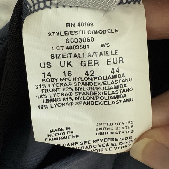 Magicsuit Strappy Back V-Neck Halterkini Swimsuit L47141 Womens Size 14 Beach - Picture 10 of 12